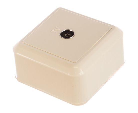 Телевизионная розетка открытой установки Кунцево-Электро ОПТИМА оконечная, РТА-Эс/к 8040 