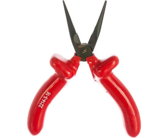 Диэлектрические тонкогубцы, высоковольтные до ~1000В, 160мм Зубр "ЭКСПЕРТ" "ЭЛЕКТРИК" 2214-3-16_z02 