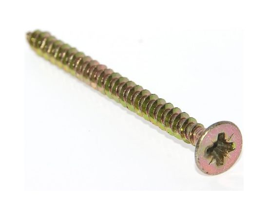 Универсальные шурупы ВИРТУОЗ 3,0х25 мм, потайная головка, желтый цинк 100 шт 02792 