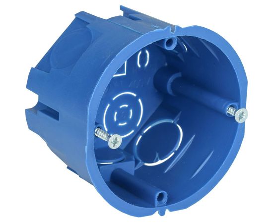 Установочная коробка IEK С3 D=68x45мм для твердых стен, с саморезами UKT10-068-045-000-A-N-UO 