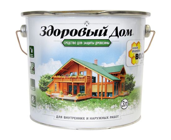 Деревозащитное средство Здоровый Дом Орех 3 л 90000857553 