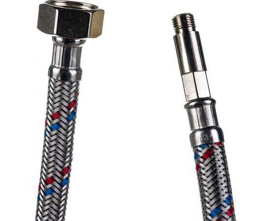 Подводка гибкая (0.5 м; 1/2"; гайка-штуцер) для воды к смесителям Зубр 51003-050 – изображение 2