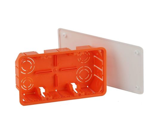 Распаячная коробка ЭРА KRT 172х96х45мм, для твердых стен, саморезы, крышка, IP20 70/630 Б0047259 – изображение 2