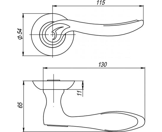 Раздельная ручка PUNTO ONDA TL SN/CP-3 матовый никель/хром 34789 – изображение 3
