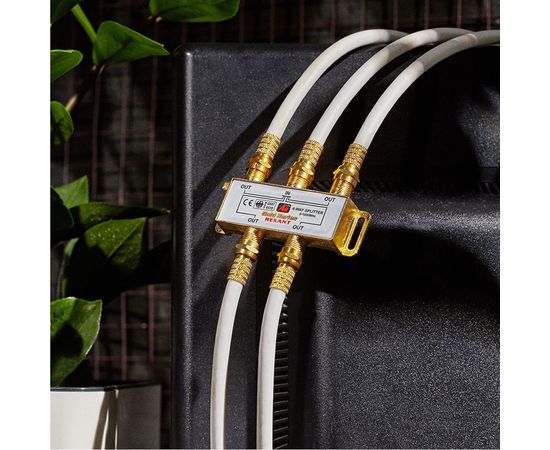 Делитель REXANT ТВ х 4 + 5шт. F BOX 5-1000 МГц GOLD 05-6103-1 – изображение 8