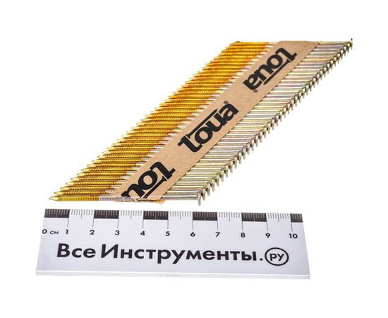 Гвоздь по дереву (2,87х63 мм, 3000шт.) рифленый c гальваническим покрытием TOUA 28763RIEG – изображение 2