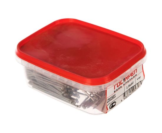 Финишные гвозди ГОСКРЕП 1,8х60 Цинк 0,4 кг, пл.конт 280 мл 9-0010910 – изображение 2