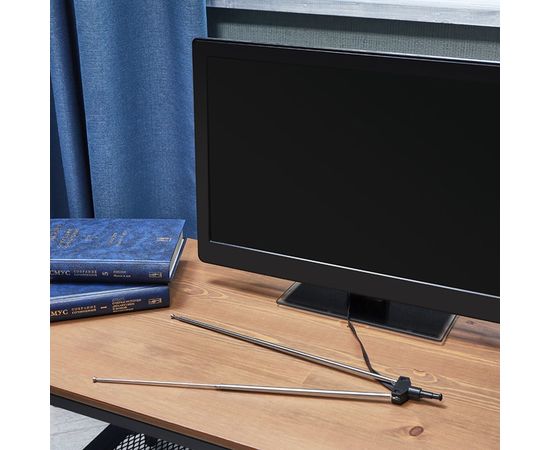 Телескопическая комнатная антенна, диам 6мм, 4 секции, с адаптером REXANT RX-107-4 34-0107-4 – изображение 2