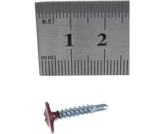 Саморез с прессшайбой Качественный крепеж красное вино 4,2х19 сверло 250 шт 0300239 КЧ – изображение 4