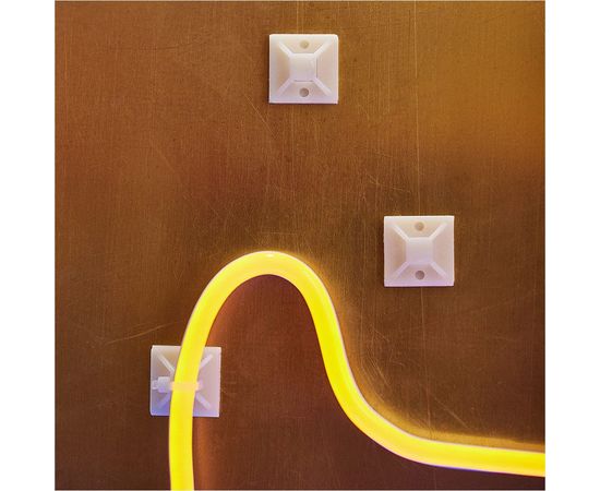 Самоклеящаяся площадка REXANT 20x20 мм, белая, упаковка 10 шт. 07-2020-1 – изображение 4