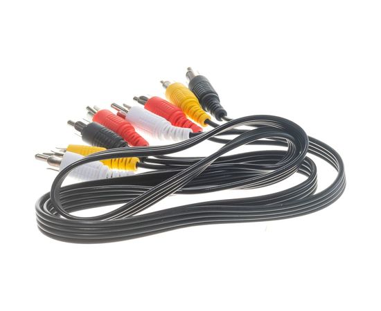 Шнур REXANT 4 RCA - 4 RCA, длина 1 метр, черный 17-0301 – изображение 4