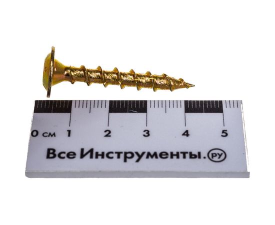 Универсальный саморез ГОСКРЕП конструкц. 6,0 x 40 желт., пресс шайба TX30 16 шт 14-0016740 – изображение 2