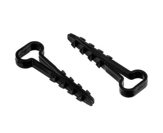 Дюбель-хомут DM PLAST 6-12 для плоского кабеля, черный 100 шт dx6-12-1dm 