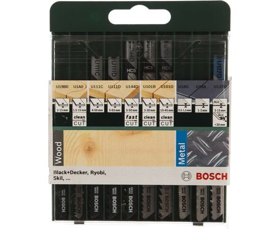 Набор пилок для лобзика по дереву и металлу 10 шт. Bosch 2609256775 