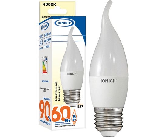 Лампа IONICH ILED-SMD2835-CW37-6-540-230-4-E27 1634 