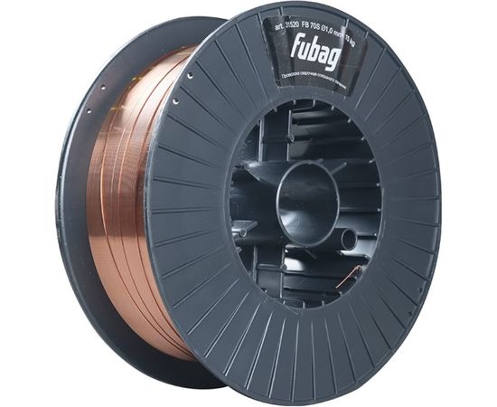 Проволока сварочная сплошного сечения FB 70S (15 кг; 1.0 мм; на катушке 270 мм) FUBAG 31520 