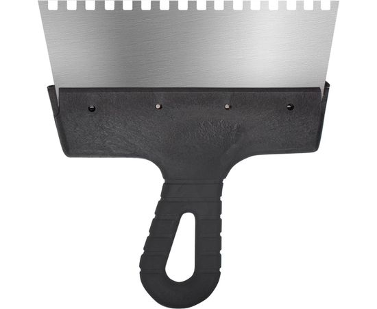 Фасадный зубчатый шпатель (200 мм, нержавеющая сталь, 6 мм) Biber 35213 тов-048247 