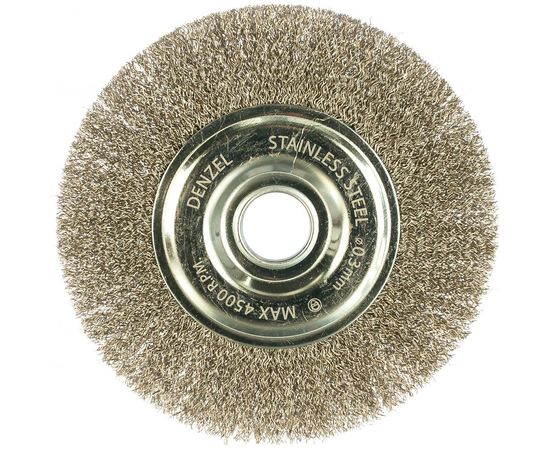 Щетка Плоская (150х22.2 мм; витая нержавеющая проволока 0.3 мм) для УШМ DENZEL 746643 