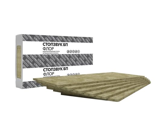 Плита шумопоглощающая СтопЗвук БП Флор (8 шт; 1.2х0.6 м; 20 мм; 5.76 кв.м) ТехноСонус 1300400009 