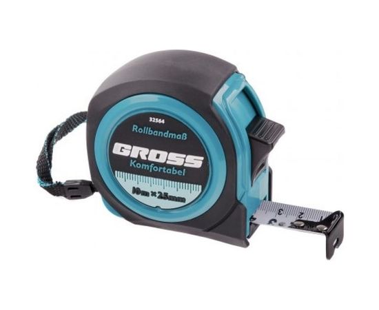 Рулетка Komfortabel, 10 м х 25 мм обрезиненный корпус GROSS 32564 