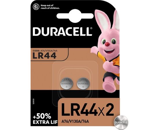 Батарейка LR44 1.5В BP-2 2шт Duracell Б0009737 