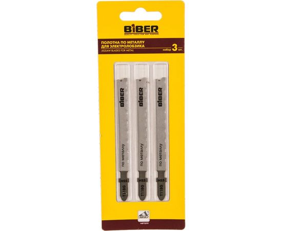 Пилка по металлу Т118G (3 шт; 67 мм; 24TPI) Biber 85279 тов-120522 