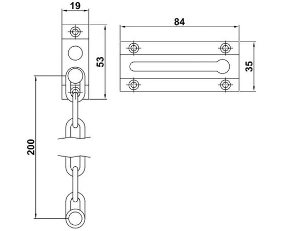 Цепь для двери Amig хромированная 735 – изображение 2