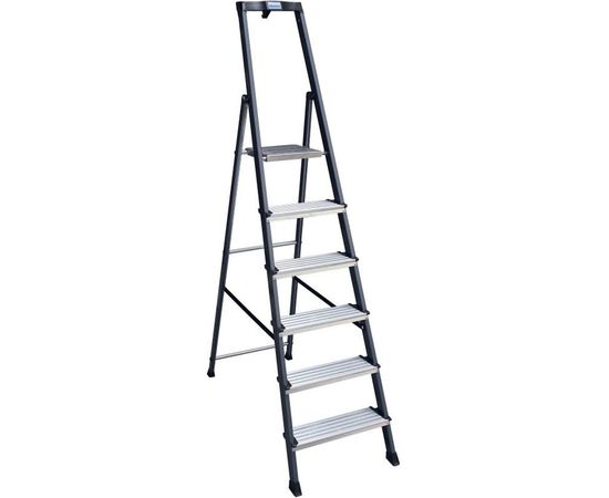 Стремянка, анодированные боковины Krause MONTO SECURO, 6 ступеней 126443 – изображение 8