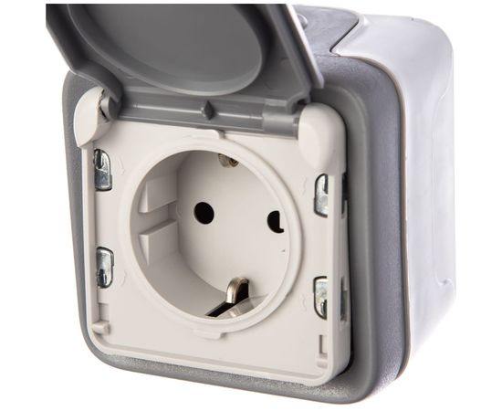 Розетка Legrand 1-м ОП Plexo с защитной крышкой IP55 серая Leg 069733 125014 – изображение 3