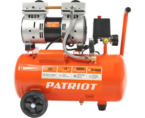 Поршневой безмасляный компрессор PATRIOT WO 24-260S 525301921 – изображение 2
