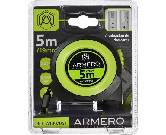 Рулетка с автоблокировкой, 5м/19мм, магнит, нейлон ARMERO A100/051 – изображение 3