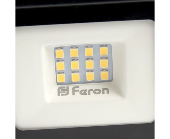 Светодиодный прожектор 2835 SMD 10W 4000K IP65 AC220V/50Hz, черный с прозрачным стеклом 108*115*26мм FERON LL-918 29490 – изображение 3