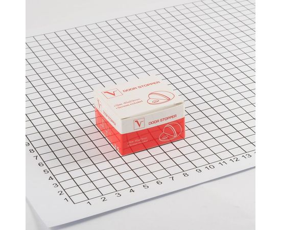 Дверной упор DOORLOCK V SPHERE CR серия Variant, полированный хром, сферический, высота 25мм, серая резина 79078 – изображение 3