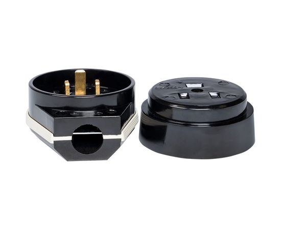 Разъем EKF PROxima РШ-ВШ 32А, 250В, 2P+PE, карболитовый, черный AS-250-O-03 – изображение 5