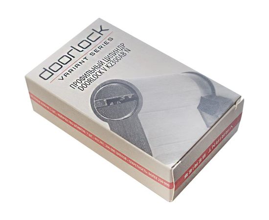 Цилиндр DOORLOCK V 2300AB N серия Variant, никелированный, 50x50 мм, 5 перф.ключей 79067 – изображение 3