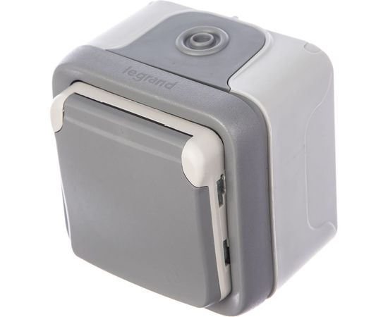 Розетка Legrand 1-м ОП Plexo с защитной крышкой IP55 серая Leg 069733 125014 – изображение 2