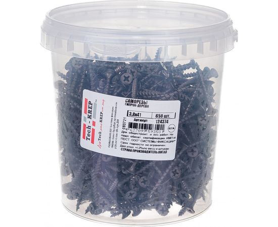 Саморез Tech-Krep ШСГД 3,8х41 650 шт, ведро 124374 – изображение 2