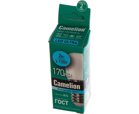 Светодиодная лампа Camelion LED2-T26/845/E14 2Вт 220В 13154 – изображение 2