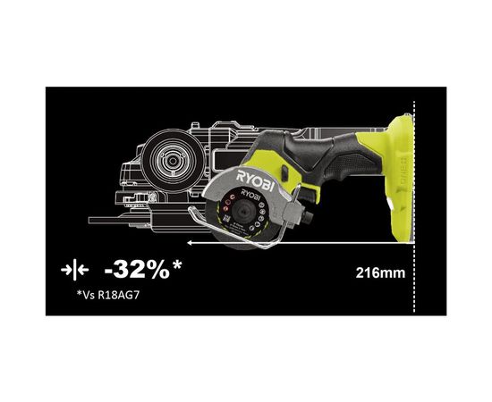 Отрезная машина Ryobi ONE+ HP RCT18C-0 5133004953 – изображение 5