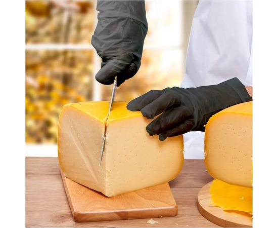 Одноразовые перчатки AVIORA эластомер, черные, размер L, 100 шт. 402-884 – изображение 2