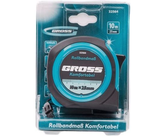 Рулетка Komfortabel, 10 м х 25 мм обрезиненный корпус GROSS 32564 – изображение 2