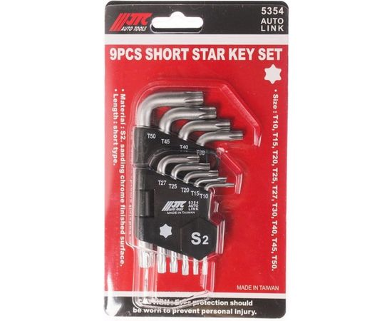 Набор Г-образных ключей торкс T10-T50 9шт JTC 5354 – изображение 2