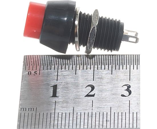 Выключатель-кнопка duwi красная 2 контакта, 250В, 3А, ВКЛ-ВЫКЛ PBS-11А, 26855 0 – изображение 3