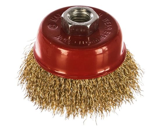 Корщетка-чашка (75 мм; М14; латунированная проволока) FIT IT 39267 