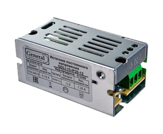 Светодиодный драйвер General Lighting Systems GDLI-15-IP20-12 512200 
