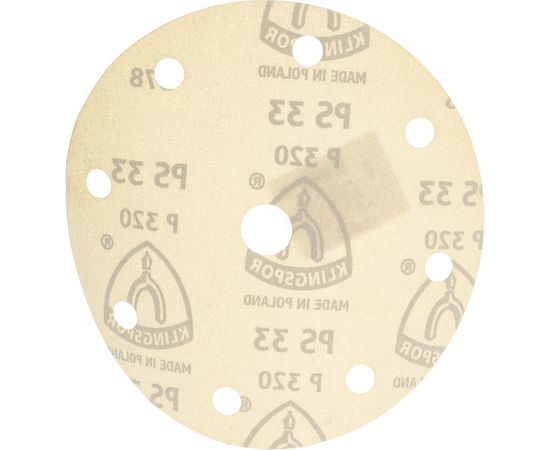 Круг шлифовальный на липучке для обработки красок, лаков и шпаклевок (150 мм; Р320; 8 отверстий) KLINGSPOR 147096 