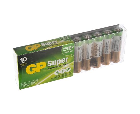 Алкалиновые батарейки GP АA 10 шт Super Alkaline15A-2CRB10 