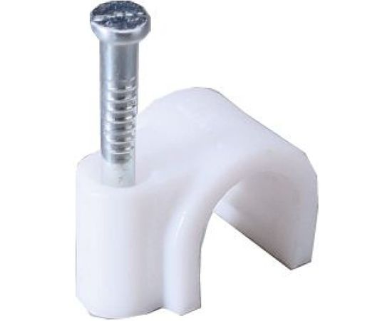 Пластиковая круглая скоба с гвоздем FORTISFLEX СПК 8 40шт 49460 