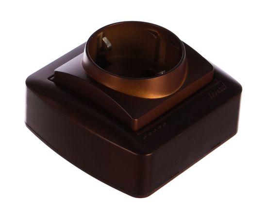 Двойная розетка Lezard DEMET с заземлением, закрытый корпус, маун 711-0400-127 