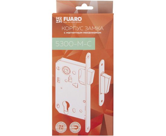 Врезной магнитный замок Fuaro 5300-M-C под ЦМ CP, хром 42079 – изображение 3
